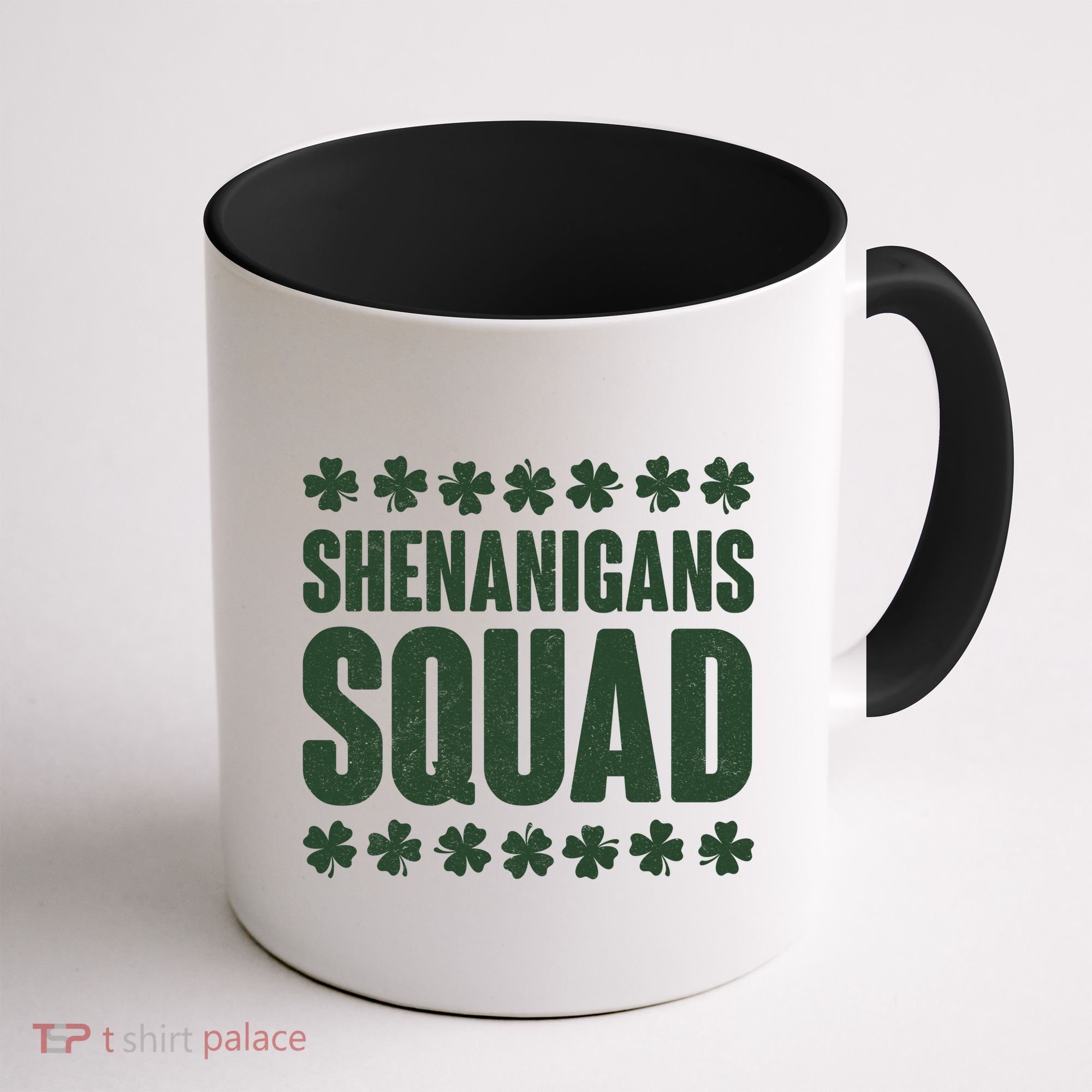 St Patrick's Day Shenanigans Squad Shamrocks Clover Coffee Mug