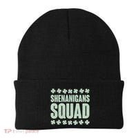 St Patrick's Day Shenanigans Squad Shamrocks Clover Beanie thumb 0