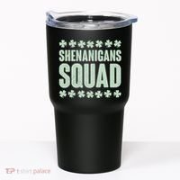St Patrick's Day Shenanigans Squad Shamrocks Clover Tumbler thumb 0