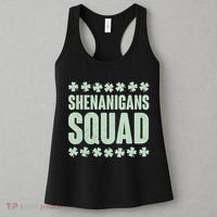 St Patrick's Day Shenanigans Squad Shamrocks Clover Women's Tank Top thumb 3