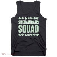 St Patrick's Day Shenanigans Squad Shamrocks Clover Tank Top thumb 0