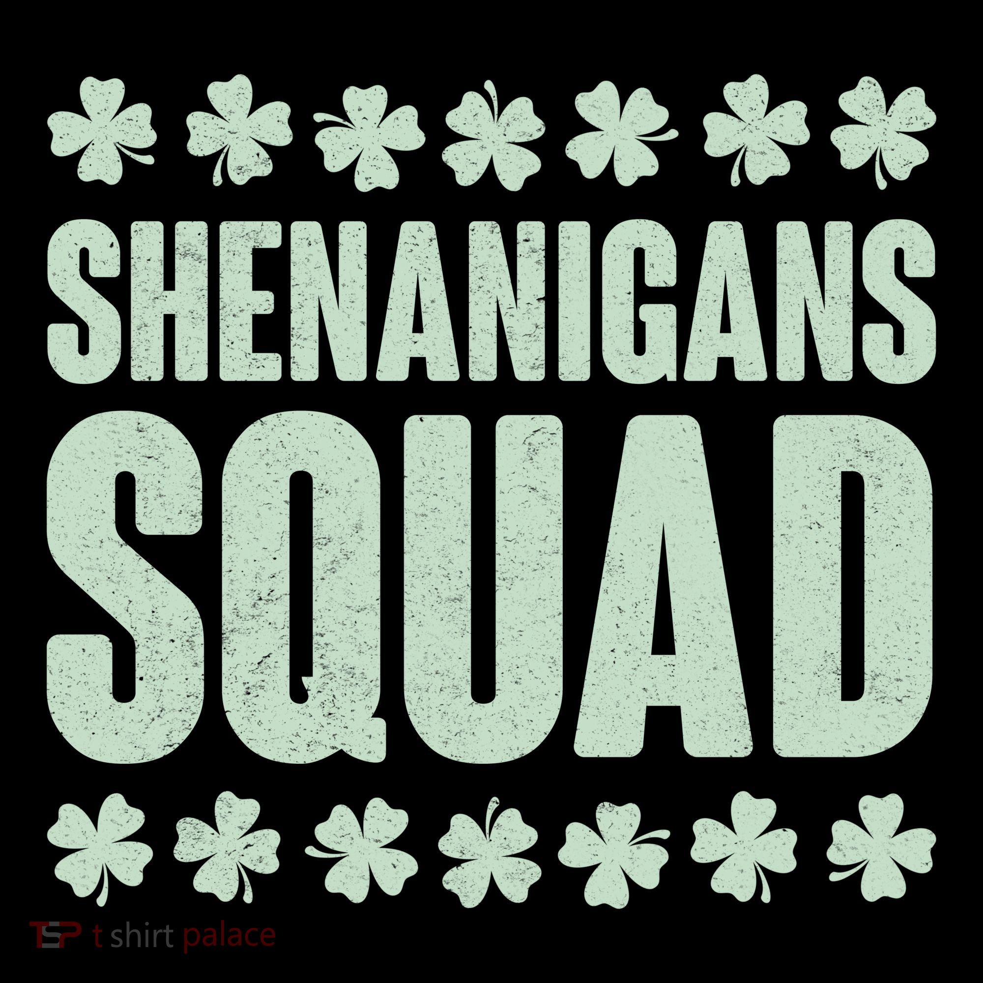 St Patrick's Day Shenanigans Squad Shamrocks Clover Tank Top