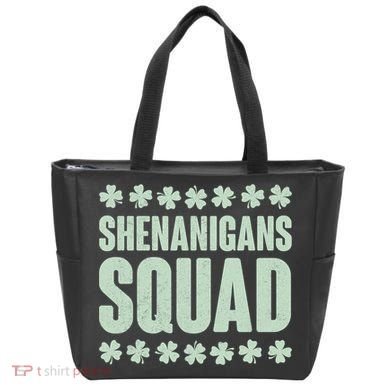 St Patrick's Day Shenanigans Squad Shamrocks Clover Bag