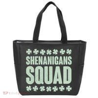 St Patrick's Day Shenanigans Squad Shamrocks Clover Tote Bag thumb 0