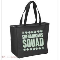 St Patrick's Day Shenanigans Squad Shamrocks Clover Tote Bag thumb 2