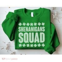 St Patrick's Day Shenanigans Squad Shamrocks Clover Sweatshirt thumb 2