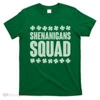 St Patrick's Day Shenanigans Squad Shamrocks Clover T-Shirt thumb 0