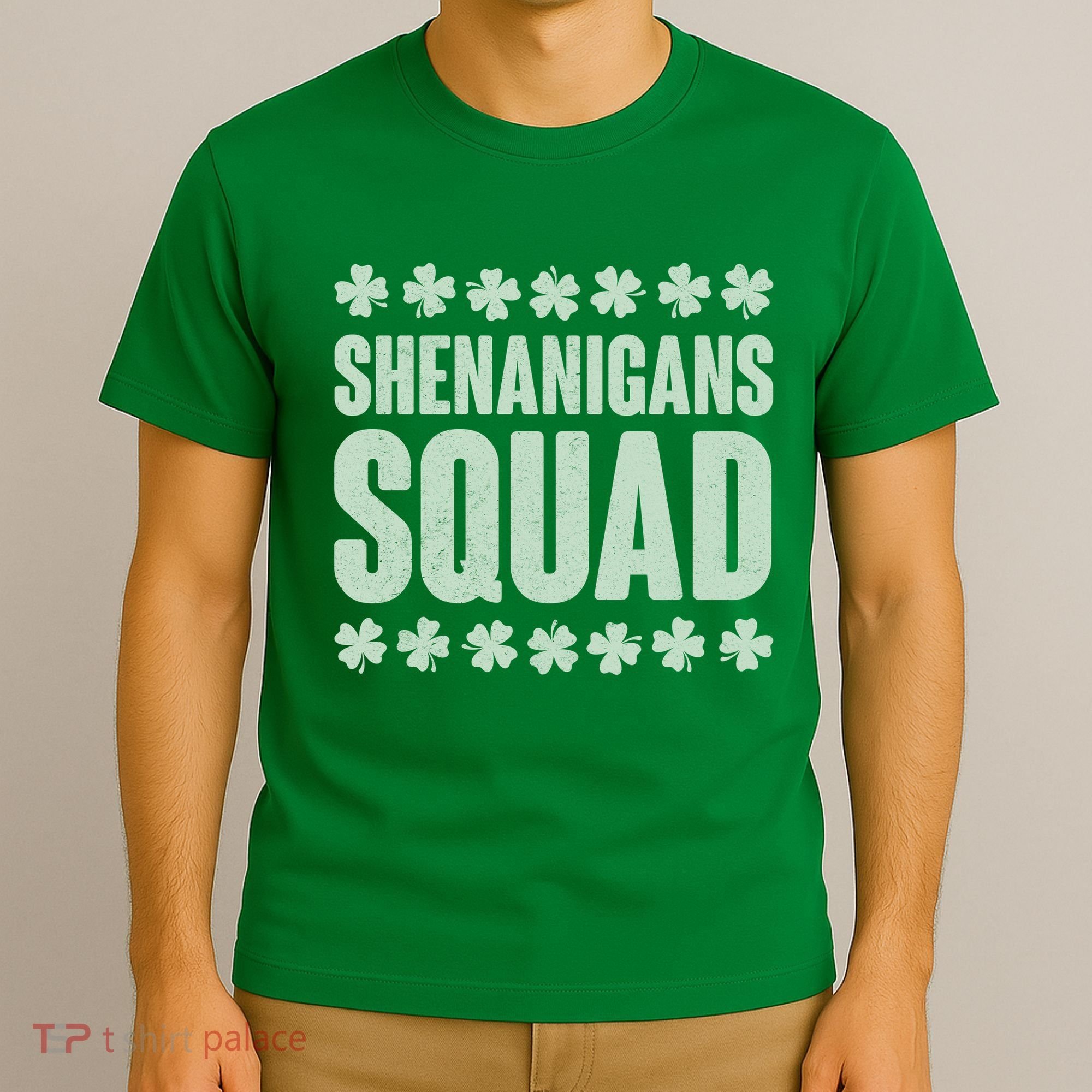 St Patrick's Day Shenanigans Squad Shamrocks Clover T-Shirt