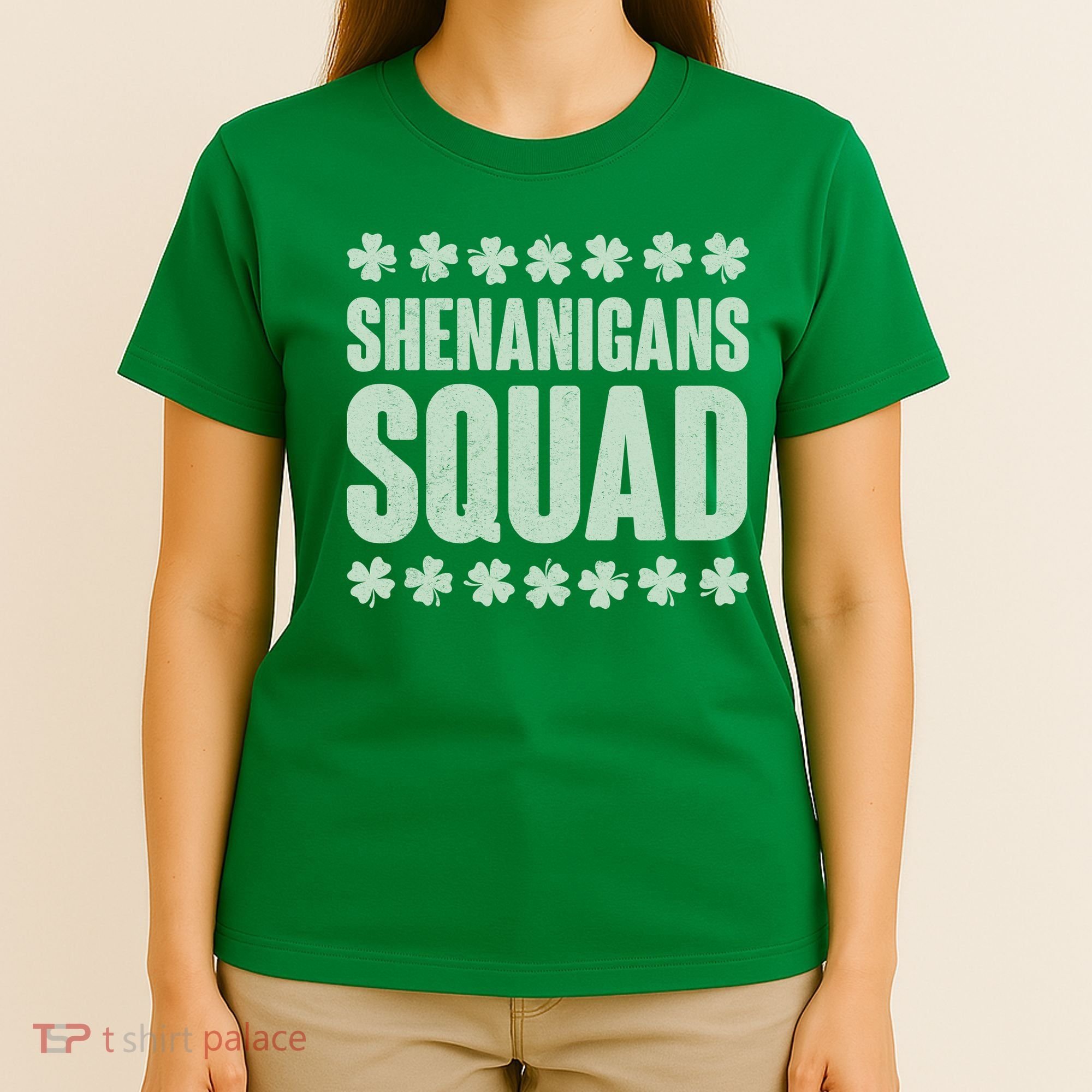 St Patrick's Day Shenanigans Squad Shamrocks Clover T-Shirt
