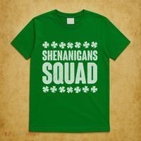 St Patrick's Day Shenanigans Squad Shamrocks Clover T-Shirt thumb 5