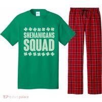 St Patrick's Day Shenanigans Squad Shamrocks Clover Pajama Set thumb 0