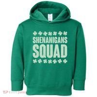 St Patrick's Day Shenanigans Squad Shamrocks Clover Toddler Hoodie thumb 0