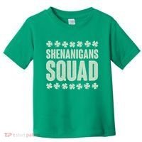 St Patrick's Day Shenanigans Squad Shamrocks Clover Toddler T-Shirt thumb 0