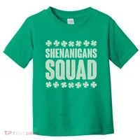 St Patrick's Day Shenanigans Squad Shamrocks Clover Toddler T-Shirt thumb 0