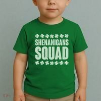 St Patrick's Day Shenanigans Squad Shamrocks Clover Toddler T-Shirt thumb 2