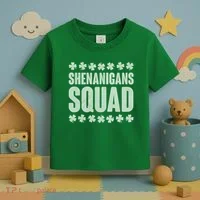 St Patrick's Day Shenanigans Squad Shamrocks Clover Toddler T-Shirt thumb 3