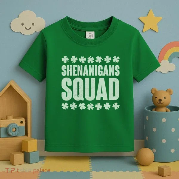 St Patrick's Day Shenanigans Squad Shamrocks Clover Toddler T-Shirt