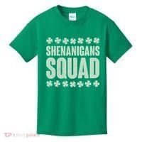St Patrick's Day Shenanigans Squad Shamrocks Clover Kids T-Shirt thumb 0