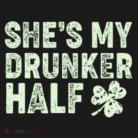 St Patrick's Day She's My Drunker Half Matching Couple's Doggie Tank thumb 4