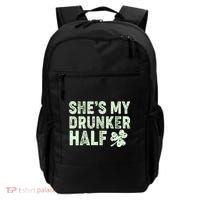 St Patrick's Day She's My Drunker Half Matching Couple's Backpack thumb 0