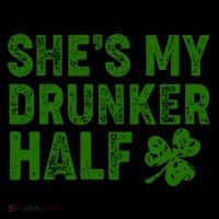 St Patrick's Day She's My Drunker Half Matching Couple's Coffee Mug thumb 5