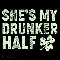 St Patrick's Day She's My Drunker Half Matching Couple's Ornament thumb 1