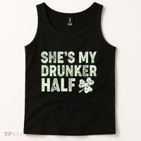 St Patrick's Day She's My Drunker Half Matching Couple's Tank Top thumb 2