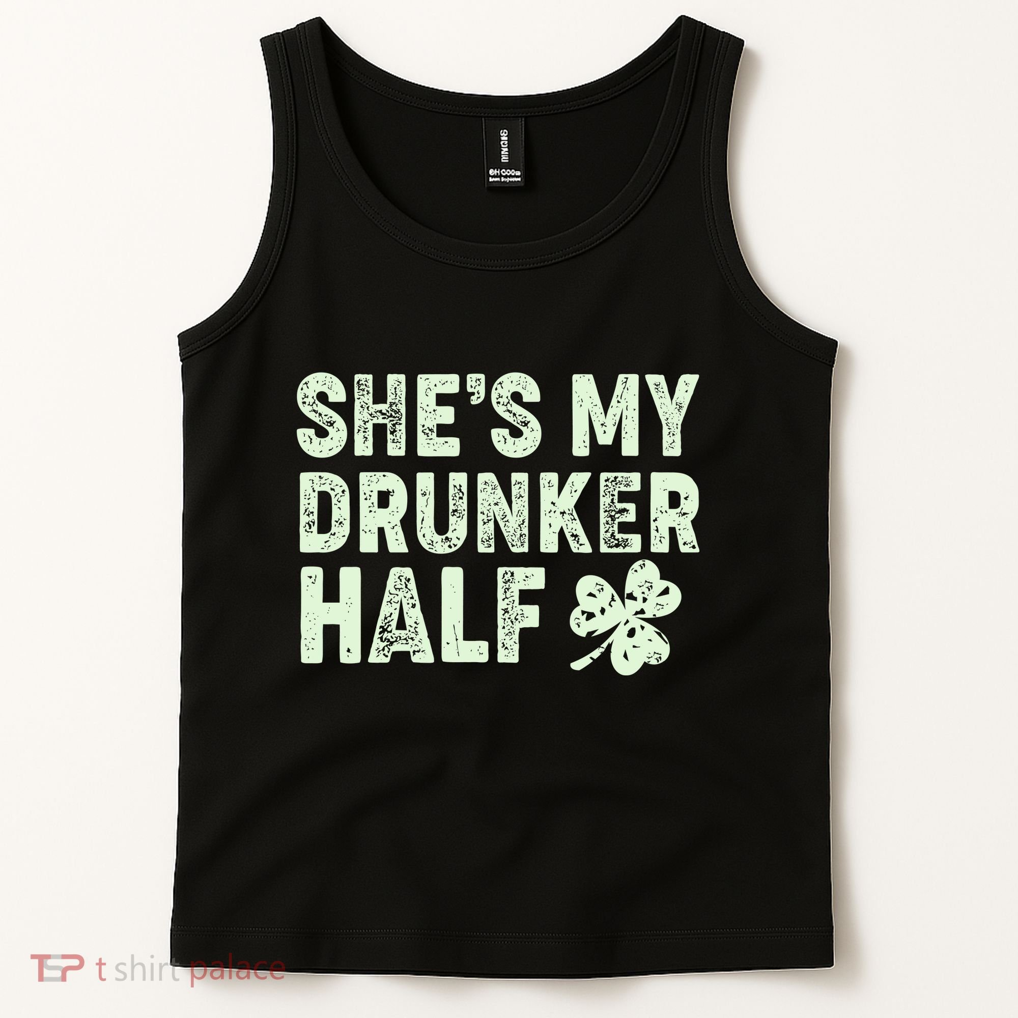 St Patrick's Day She's My Drunker Half Matching Couple's Tank Top