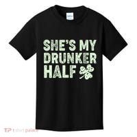 St Patrick's Day She's My Drunker Half Matching Couple's Kids T-Shirt thumb 0