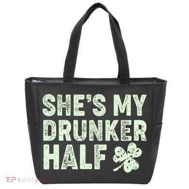 St Patrick's Day She's My Drunker Half Matching Couple's Tote Bag