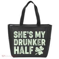 St Patrick's Day She's My Drunker Half Matching Couple's Tote Bag thumb 0