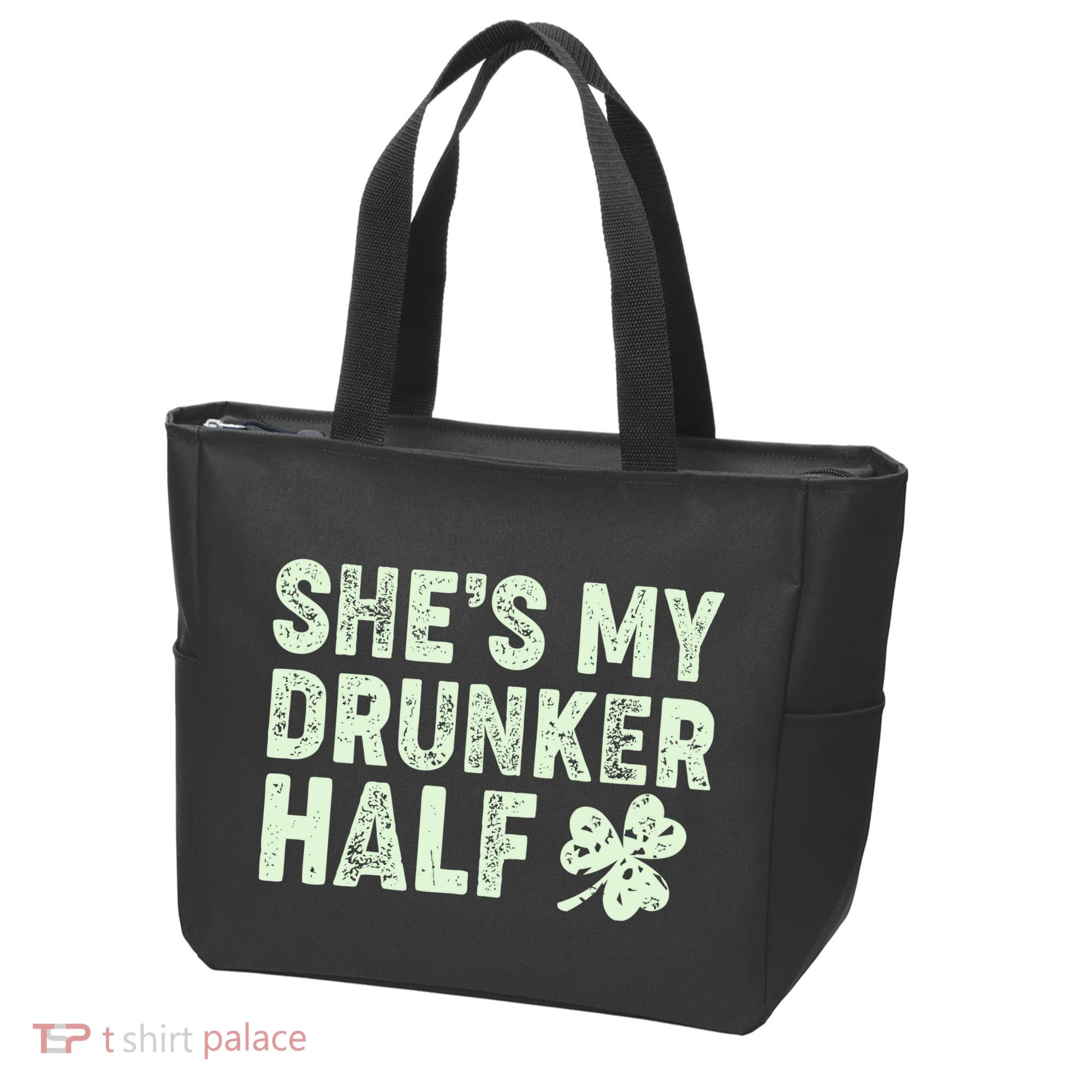 St Patrick's Day She's My Drunker Half Matching Couple's Tote Bag