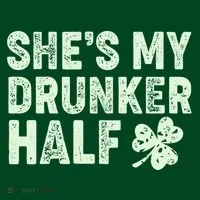 St Patrick's Day She's My Drunker Half Matching Couple's Hoodie thumb 2