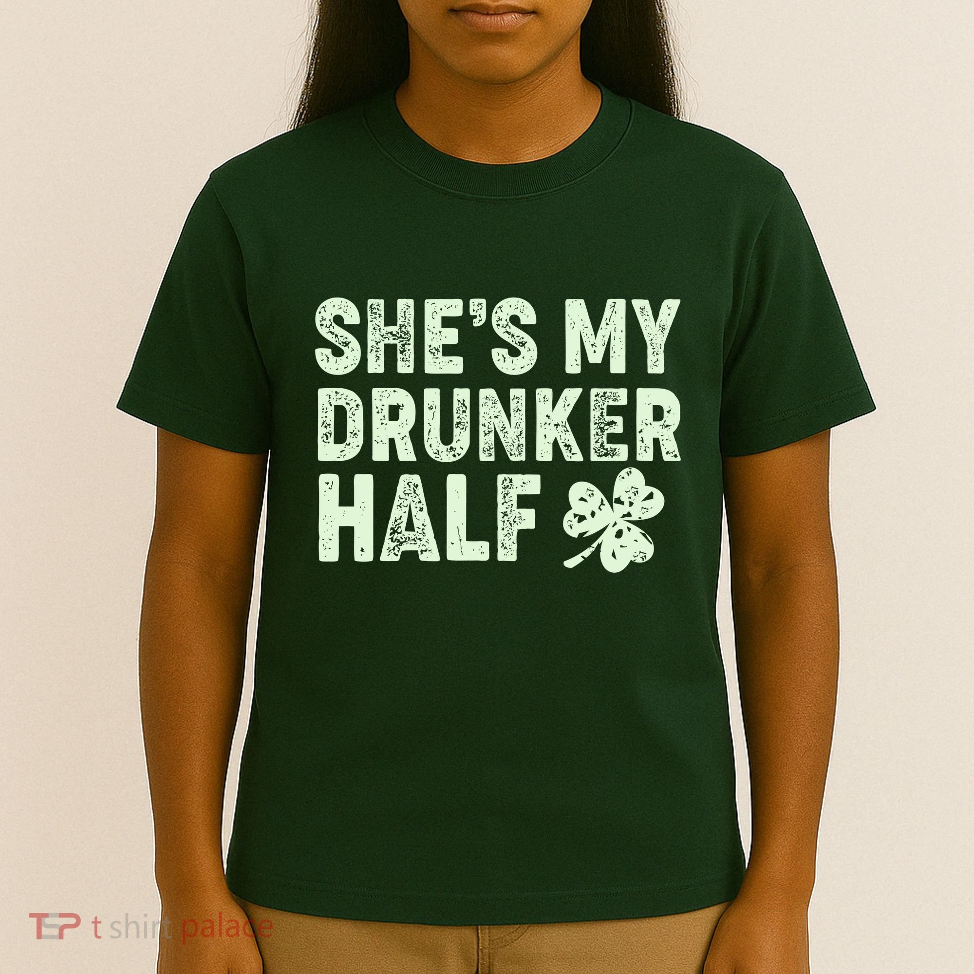 St Patrick's Day She's My Drunker Half Matching Couple's T-Shirt