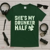 St Patrick's Day She's My Drunker Half Matching Couple's T-Shirt thumb 5