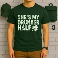 St Patrick's Day She's My Drunker Half Matching Couple's T-Shirt thumb 6