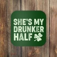 St Patrick's Day She's My Drunker Half Matching Couple's Coaster thumb 0