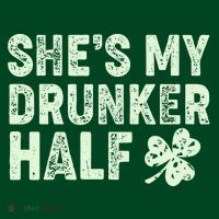 St Patrick's Day She's My Drunker Half Matching Couple's Coaster thumb 2