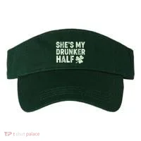 St Patrick's Day She's My Drunker Half Matching Couple's Visor thumb 0