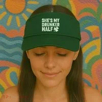 St Patrick's Day She's My Drunker Half Matching Couple's Visor thumb 2