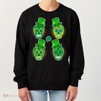 St Patrick's Day Sugar Skulls Women's Sweatshirt thumb 0