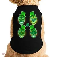 St Patrick's Day Sugar Skulls Doggie Tank thumb 0