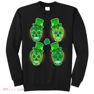 St Patrick's Day Sugar Skulls Sweatshirt