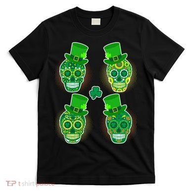 St Patrick's Day Sugar Skulls T-Shirt