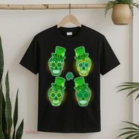 St Patrick's Day Sugar Skulls T-Shirt thumb 2