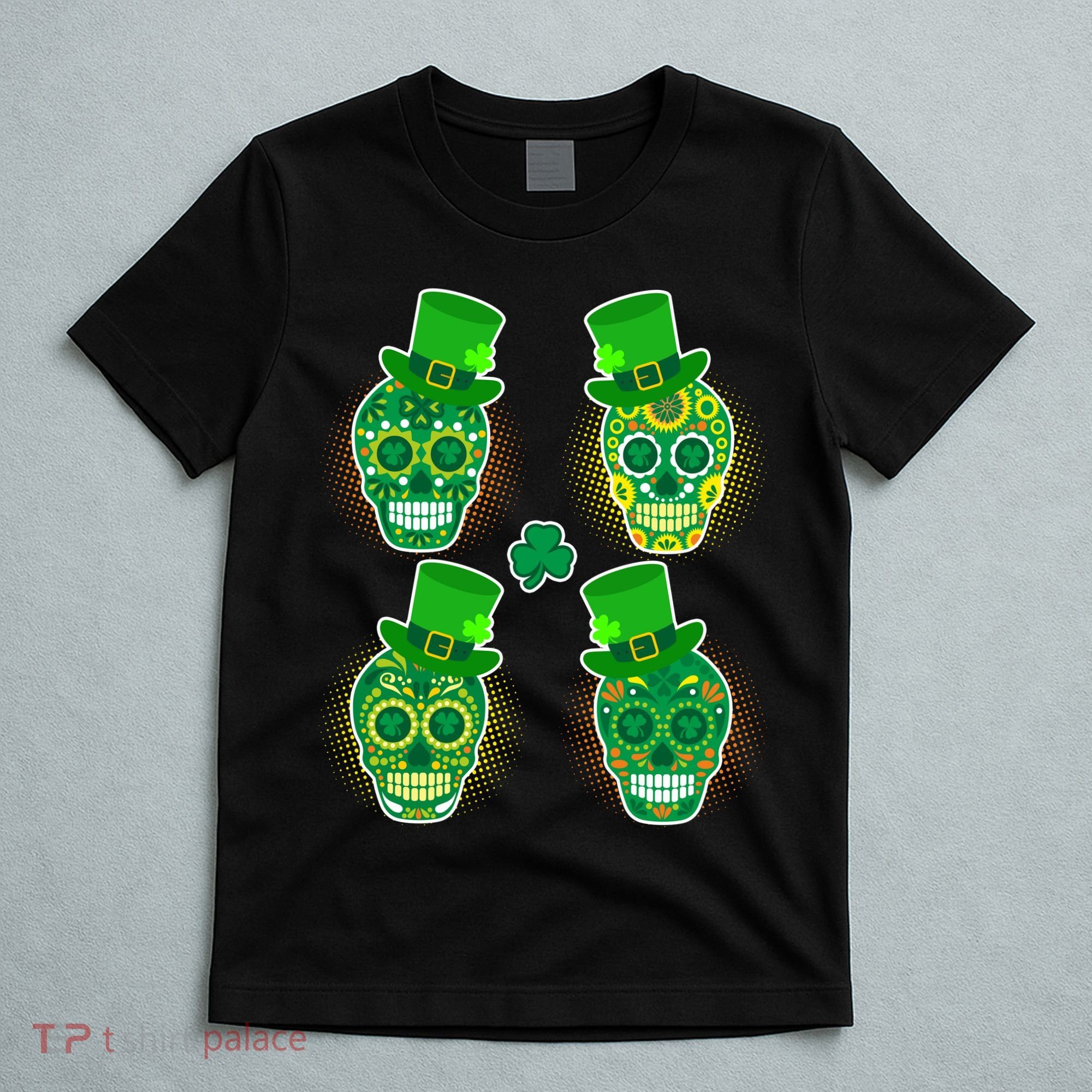 St Patrick's Day Sugar Skulls T-Shirt