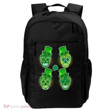 St Patrick's Day Sugar Skulls Backpack