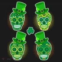 St Patrick's Day Sugar Skulls Bucket Hat thumb 4