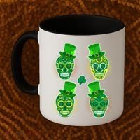 St Patrick's Day Sugar Skulls Coffee Mug thumb 2