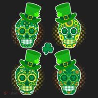 St Patrick's Day Sugar Skulls Beanie thumb 2